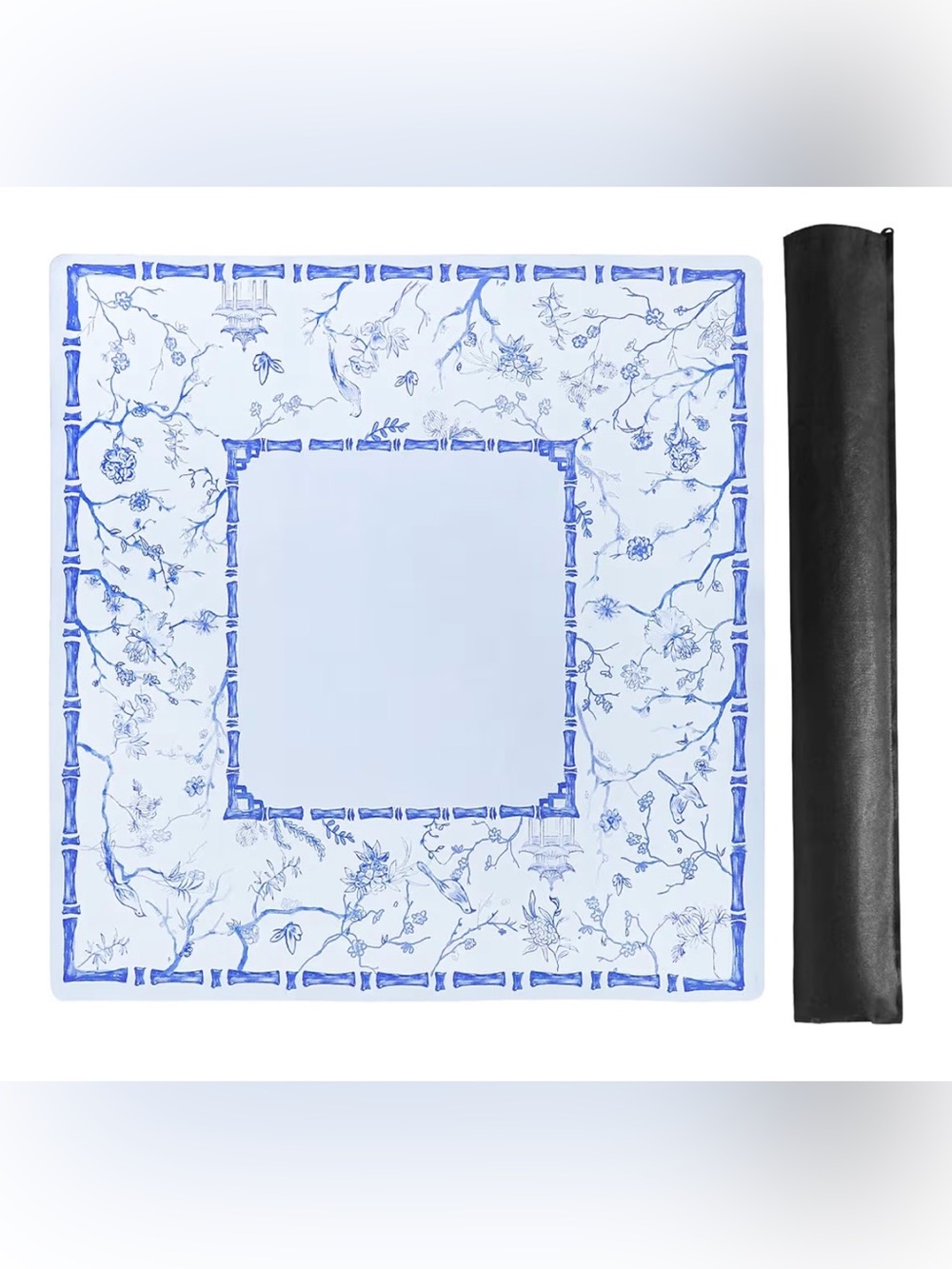 166-Piece Blue & White Mahjong Tile Set, Mahjong Mat and Matching tile bag - Picture 5 of 9
